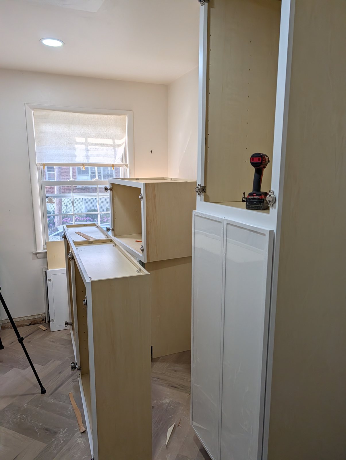 Hartsdale co-op kitchen renovation in progress: demolition / cabinet installation